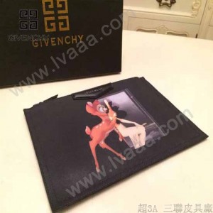 GIVENCHY-008-5 歐美百搭元素小鹿斑比圖案十字紋男女款手拿包