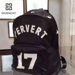 GIVENCHY-004-11 原單17數字圖案降落傘面料配牛皮雙肩包休閒背包