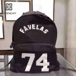 GIVENCHY-004-10 原單74數字圖案降落傘面料配牛皮雙肩包休閒背包