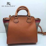 BURBERRY 39907601-1 秋冬時尚新款Canvas格紋原版皮系列托特包