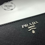 PRADA 1M0506-02 人氣熱銷經典新款黑色原版皮拉鏈長款錢夾