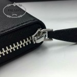 PRADA 1M0506-02 人氣熱銷經典新款黑色原版皮拉鏈長款錢夾