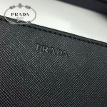 PRADA 1M0506-04 人氣熱銷經典新款黑色原版皮拉鏈長款錢夾