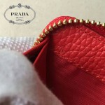 PRADA 1M1188-5 時尚潮流女士散字標紅色荔枝紋原版皮多功能長款錢包