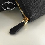 PRADA 1M0506-06 人氣熱銷經典新款黑色荔枝紋原版皮拉鏈長款錢夾