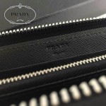 PRADA 1M0506-03 人氣熱銷經典新款黑色原版皮拉鏈長款錢夾
