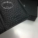 PRADA 0836-3 時尚新款男士印字logo黑色荔枝紋原版皮長款西裝夾