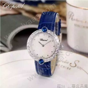 Chopard-033-07 蕭邦原裝瑞士石英機芯藍寶石水晶鏡面女士腕表