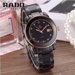 RADO-0117 時尚潮流新款黑色陶瓷配土豪金進口石英腕錶