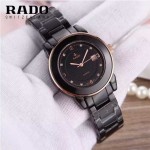 RADO-0117 時尚潮流新款黑色陶瓷配土豪金進口石英腕錶