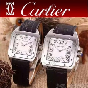 CARTIER-290-01 卡地亞山度士100周年進口石英機芯男女對表