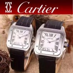 CARTIER-290-01 卡地亞山度士100周年進口石英機芯男女對表