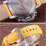 PN1199-12 時尚女士閃亮銀白底配黃色鱷魚紋錶帶進口石英腕錶