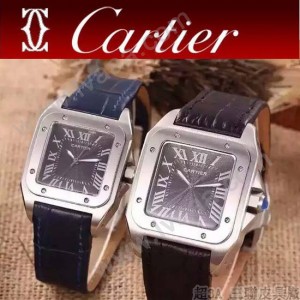 CARTIER-290-02 卡地亞山度士100周年進口石英機芯男女對表