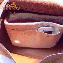 HERMES-00034 時尚輕便實用帆布配牛皮束口袋收納袋化妝包