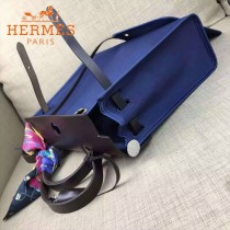 HERMES-00048-017 專櫃潮流最新款HERBAG原版牛皮配帆布手提單肩包