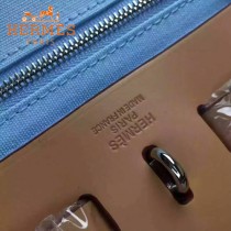 HERMES-00048-02 專櫃潮流最新款HERBAG原版牛皮配帆布手提單肩包