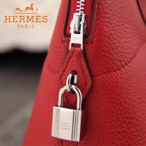 HERMES-00041 專櫃最新款紅色原版TOGO皮大小號手提單肩包寶萊包