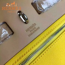HERMES-00048-09 專櫃潮流最新款HERBAG原版牛皮配帆布手提單肩包