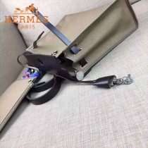 HERMES-00048-015 專櫃潮流最新款HERBAG原版牛皮配帆布手提單肩包