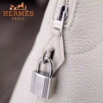 HERMES-00041-8 專櫃最新款白色原版TOGO皮大小號手提單肩包寶萊包
