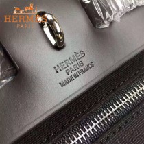 HERMES-00048-013 專櫃潮流最新款HERBAG原版牛皮配帆布手提單肩包