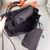 HERMES-00048-013 專櫃潮流最新款HERBAG原版牛皮配帆布手提單肩包