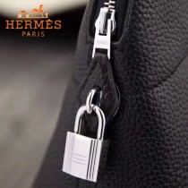 HERMES-00041-9 專櫃最新款黑色原版TOGO皮大小號手提單肩包寶萊包