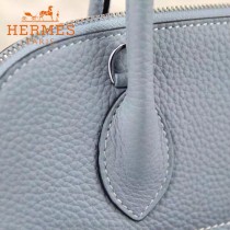 HERMES-00041-14 專櫃最新款灰藍色原版TOGO皮大小號手提單肩包寶萊包