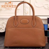 HERMES-00041-6 專櫃最新款土黃色原版TOGO皮大小號手提單肩包寶萊包