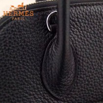 HERMES-00041-9 專櫃最新款黑色原版TOGO皮大小號手提單肩包寶萊包