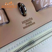 HERMES-00048-05 專櫃潮流最新款HERBAG原版牛皮配帆布手提單肩包