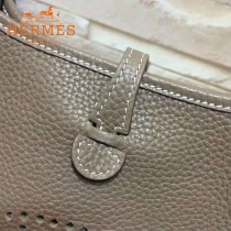HERMES-00044-14 潮流新款伊芙寧系列灰色原版TOGO皮迷你單肩斜挎包
