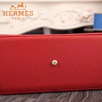 HERMES-00041 專櫃最新款紅色原版TOGO皮大小號手提單肩包寶萊包