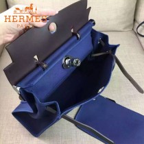 HERMES-00048-017 專櫃潮流最新款HERBAG原版牛皮配帆布手提單肩包