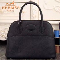 HERMES-00041-9 專櫃最新款黑色原版TOGO皮大小號手提單肩包寶萊包