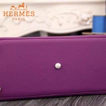 HERMES-00041-11 專櫃最新款紫色原版TOGO皮大小號手提單肩包寶萊包