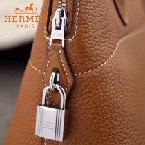 HERMES-00041-6 專櫃最新款土黃色原版TOGO皮大小號手提單肩包寶萊包