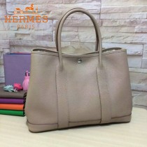 HERMES-00042 時尚經典款卡其色原版TOGO皮大容量花園包