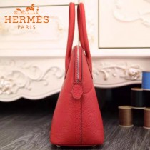 HERMES-00041 專櫃最新款紅色原版TOGO皮大小號手提單肩包寶萊包