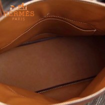 HERMES-00041-6 專櫃最新款土黃色原版TOGO皮大小號手提單肩包寶萊包