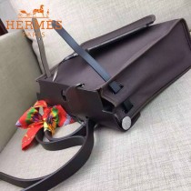 HERMES-00048-013 專櫃潮流最新款HERBAG原版牛皮配帆布手提單肩包