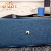 HERMES-00041-10 專櫃最新款寶藍色原版TOGO皮大小號手提單肩包寶萊包