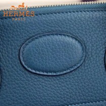 HERMES-00041-10 專櫃最新款寶藍色原版TOGO皮大小號手提單肩包寶萊包