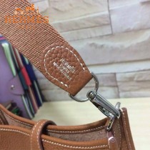 HERMES-00044-12 潮流新款伊芙寧系列土黃色原版TOGO皮迷你單肩斜挎包