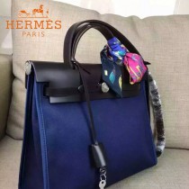 HERMES-00048-017 專櫃潮流最新款HERBAG原版牛皮配帆布手提單肩包