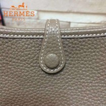 HERMES-00044-14 潮流新款伊芙寧系列灰色原版TOGO皮迷你單肩斜挎包