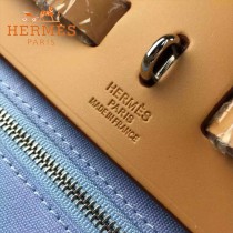 HERMES-00048-04 專櫃潮流最新款HERBAG原版牛皮配帆布手提單肩包