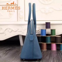 HERMES-00041-10 專櫃最新款寶藍色原版TOGO皮大小號手提單肩包寶萊包