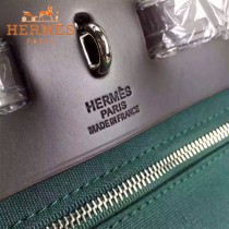 HERMES-00048-01 專櫃潮流最新款HERBAG原版牛皮配帆布手提單肩包